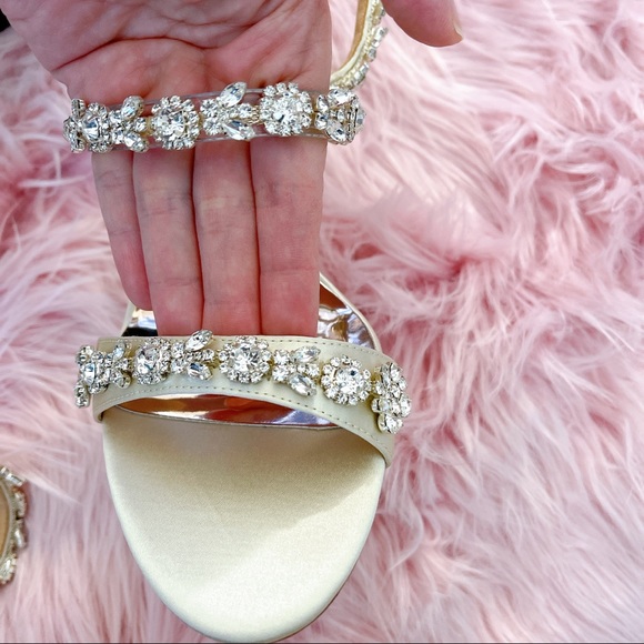 Badgley Mischka Adel Crystal Ankle Strap Sandal - Picture 5 of 7